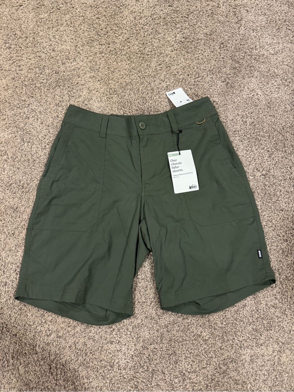 *NWT* REI Shaded Olive Sahara hiking Bermuda Shorts—Size 8 - Picture 2 of 11